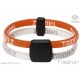 White / Orange Dual-Loop Bracelet